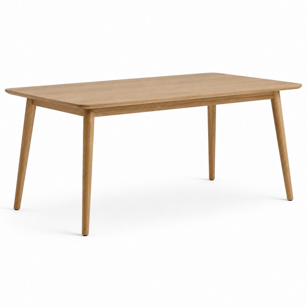 Tavolo da pranzo rettangolare in rovere naturale 140 x 80 x 75 cm
