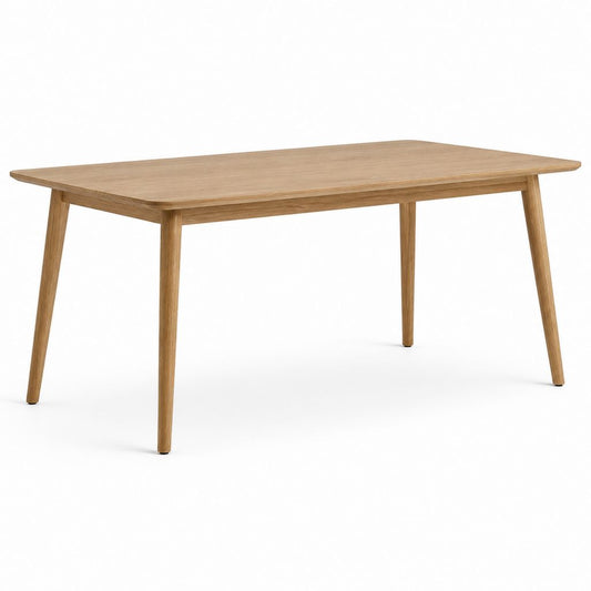 Tavolo da pranzo rettangolare in rovere naturale 140 x 80 x 75 cm